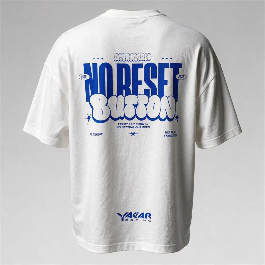 Camiseta NO RESET BUTTON, espalda