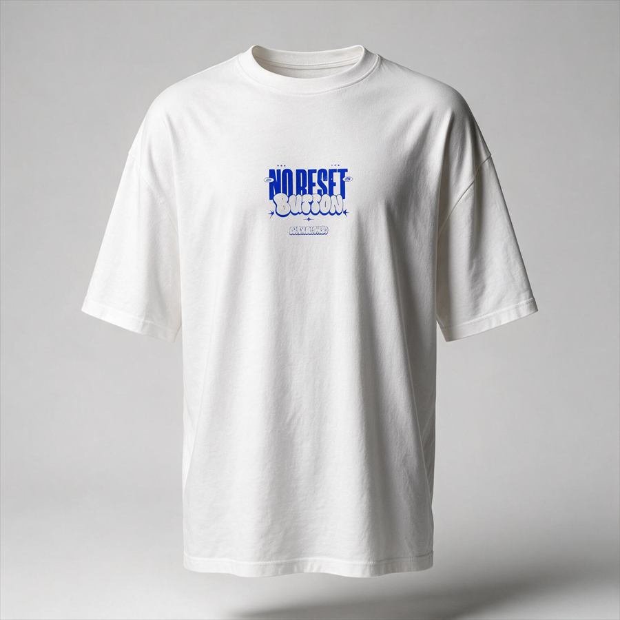 Camiseta NO RESET BUTTON, delantera